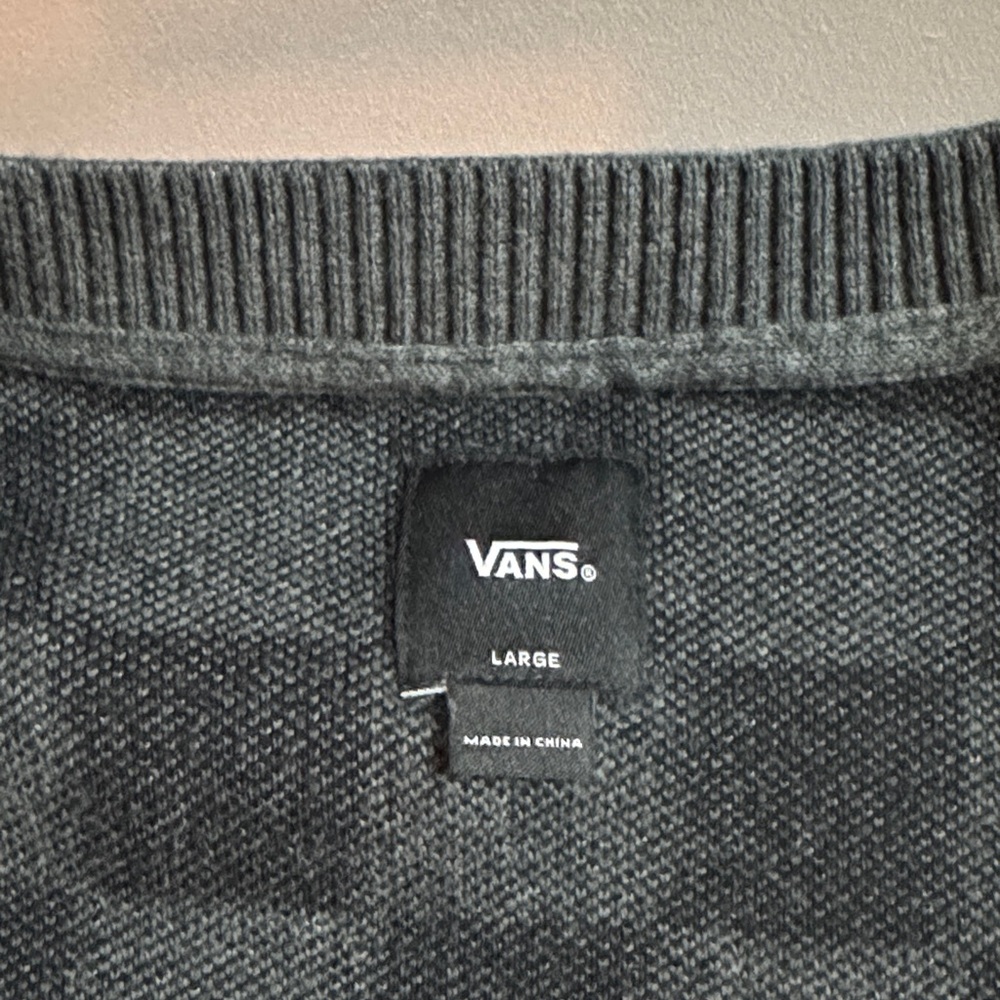 Vans Men's Charcoal Cardigan Sweater - Picture 2 of 3